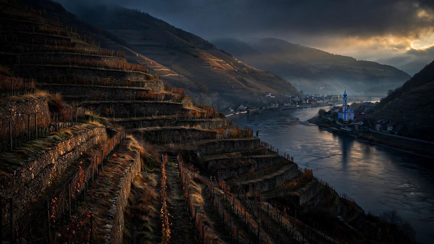 Wachau, Austria — editorial wine landscape photography