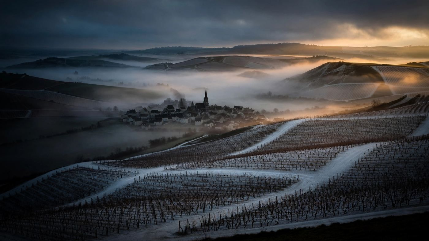 Champagne, France — editorial wine landscape photography