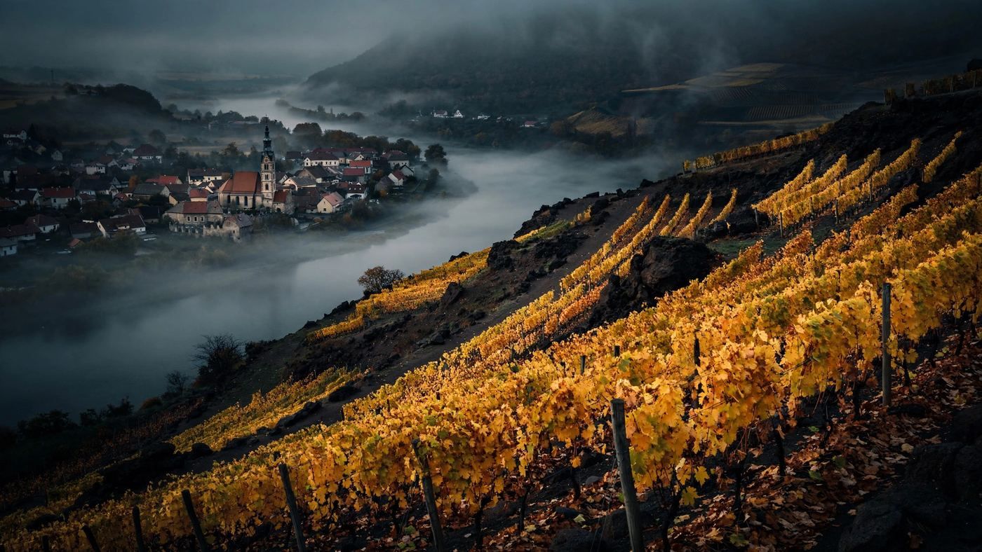 Tokaj, Hungary — editorial wine landscape photography